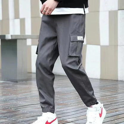 Multi Pocket Drawstring Cargo Pants, Men's Casual Cargo Pants For Summer Autumn Outdoor