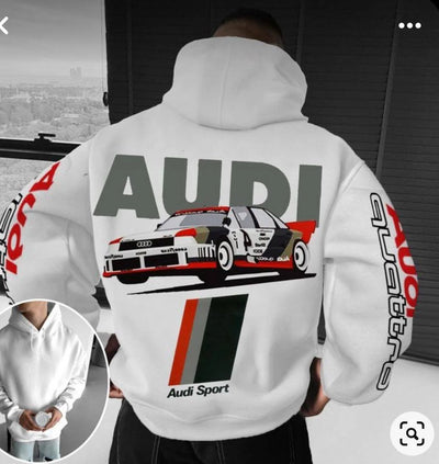 2025 Audi's Latest Autumn and Winter Racing Adult Hoodie Printed Fashionable and Comfortable Shopping Casual Sports Hoodie MOTO