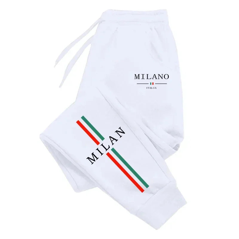 2025 Hot Sale Milan City Printed Jogger Pants Men Women Autumn Winter Casual High Quality Outdoor Running Sports Sweatpants