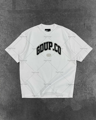 High Street Harajuku Letter Print Oversized T-shirt Men Hip Hop Retro Casual Streetwear Women Summer Cotton Round Collar Top