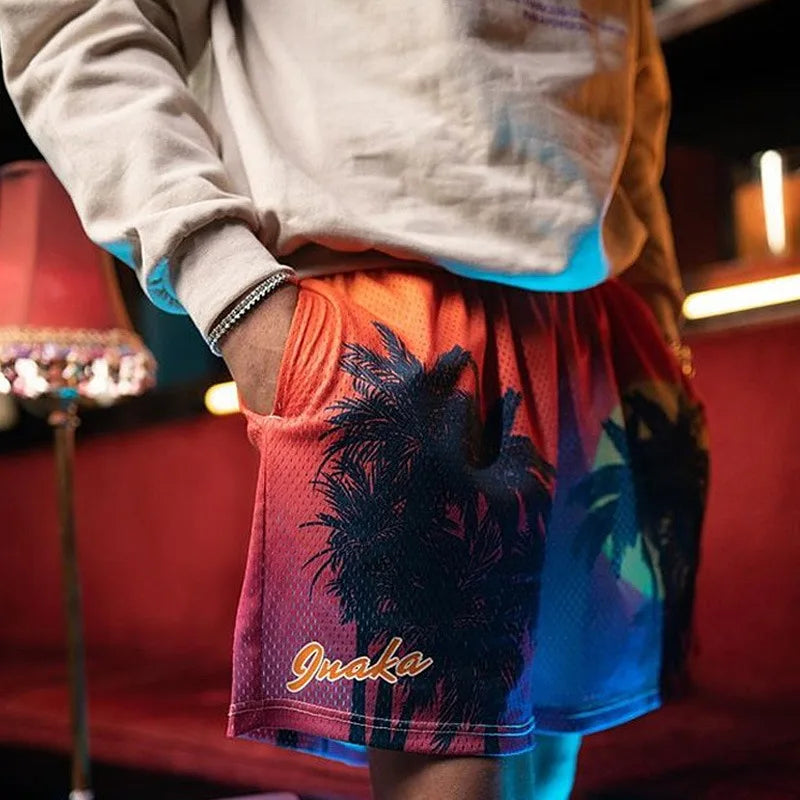 Mens Clothing IP Trend Casual Sports Shorts Gym Fitness Quick Dry Breathable Mesh Beach Basketball Jogger Short Pants Sweatpants