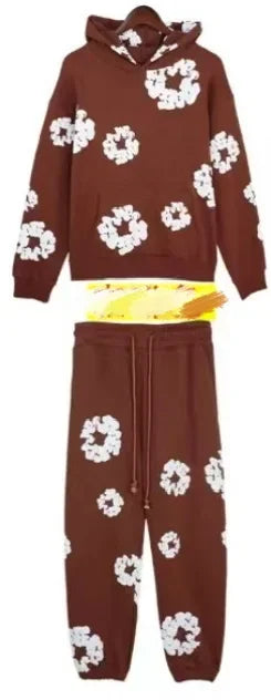 DENIM TEARS Men's Fashionable Printed Hoodie Foam Cotton Sports Suit European American Style Hot Selling New Arrival