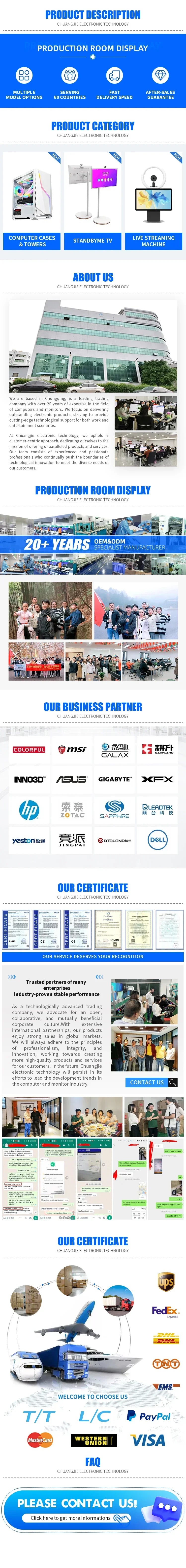 High-End Custom I9/i7 14th Panoramic Gaming Desktop RTX 4090 D 24GB/4080 Super/4070S Graphics Card 1TB SSD 32GB Desktop