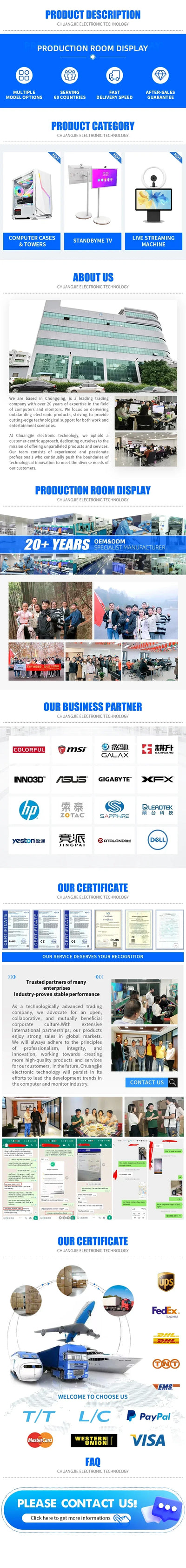 High-End Custom I9/i7 14th Panoramic Gaming Desktop RTX 4090 D 24GB/4080 Super/4070S Graphics Card 1TB SSD 32GB Desktop