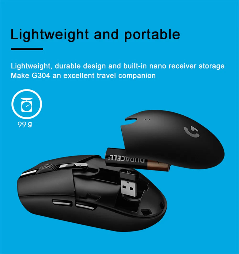 Logitech G304 LIGHTSPEED Wireless Gaming Mouse 12000 DPI Wireless Mouse Laptop Accessories No Driver Version