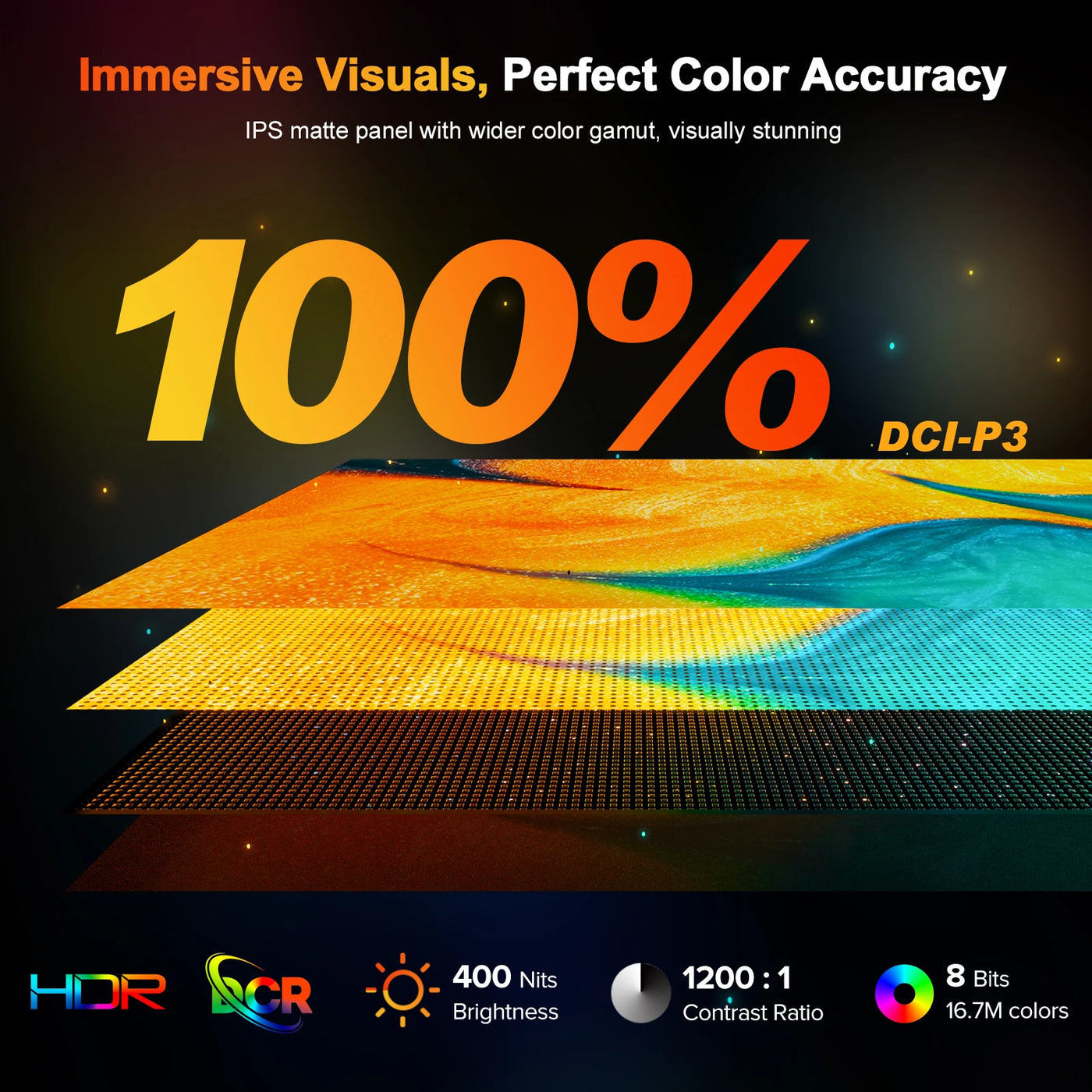 UPERFECT 16" 2K 240Hz Portable Monitor 100%DCI-P3 16:10 HDR FreeSync IPS Eye Care External Gaming Display For PC XBox PS5 Switch