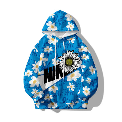 Spring and Autumn Hot selling New Cartoon Letter Graffiti 3D Digital Printing Fashion Youth Hoodie Men's and Women's Casual Top