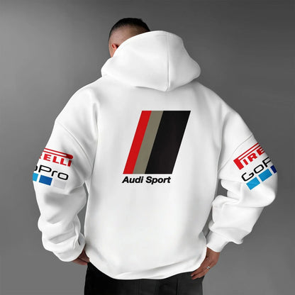 2025 Audi's Latest Autumn and Winter Racing Adult Hoodie Printed Fashionable and Comfortable Shopping Casual Sports Hoodie MOTO