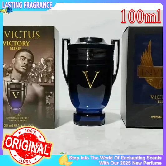 Men's Perfume 100ML 3.4FL.OZ  Woody Aquatic Notes Fresh Ocean Fragrance Spray Parfum Warrior Trophy Perfume Long-lasting Male