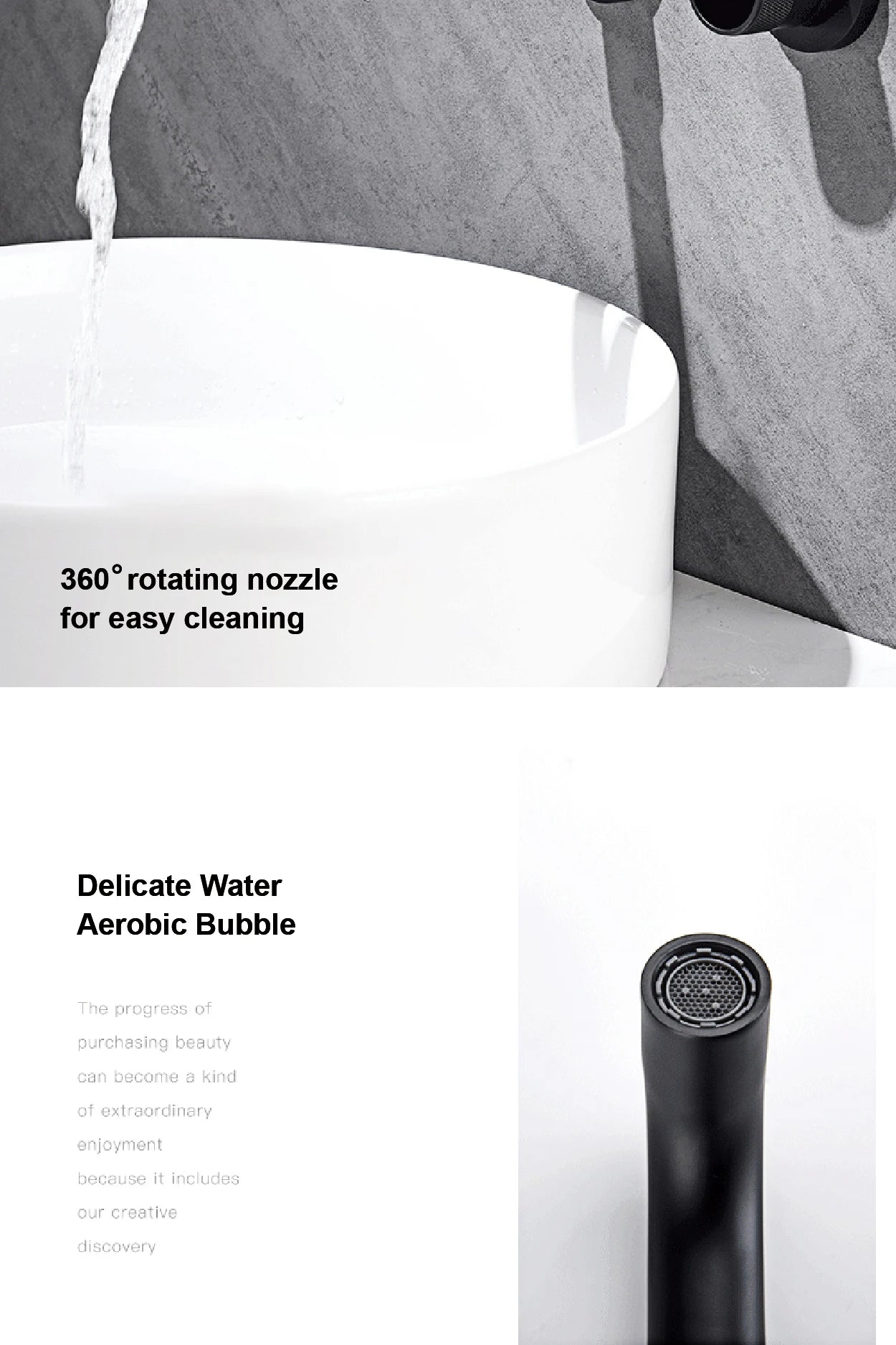 Black brass bathroom faucet Hidden intelligent digital display design Single handle 2 hole Cold & Hot dual-control basin faucet