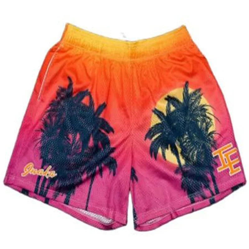 Mens Clothing IP Trend Casual Sports Shorts Gym Fitness Quick Dry Breathable Mesh Beach Basketball Jogger Short Pants Sweatpants
