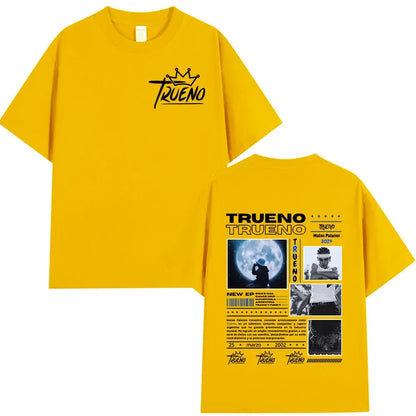 Rapper Trueno Album Tour Merch T-shirt Men Women Clothes Fashion Short Sleeve Tee Shirt Streetwear Cotton Loose T-shirts Unisex