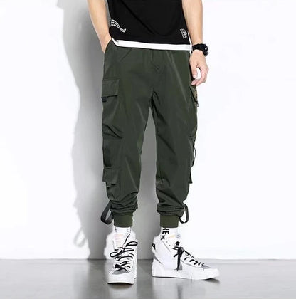 Multi Pocket Drawstring Cargo Pants, Men's Casual Cargo Pants For Summer Autumn Outdoor