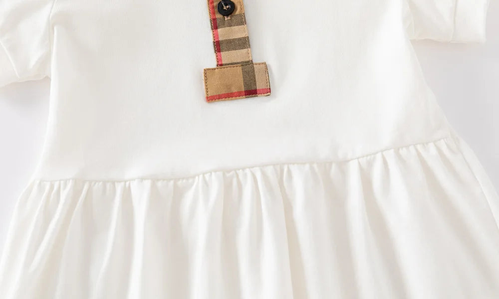 Baby Girl Princess Dress Cotton Baby Girl Dress Plaid Pattern Summer Newborn Clothes Baby Dress Party Birthday Baptism Dress