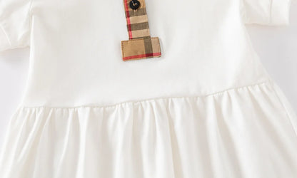 Baby Girl Princess Dress Cotton Baby Girl Dress Plaid Pattern Summer Newborn Clothes Baby Dress Party Birthday Baptism Dress