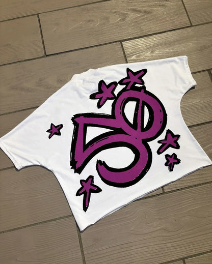 Y2K High Street Hip-hop Personalized Printed Loose Fashion T-shirt Men  American Harajuku Retro Casual Versatile Tops Women