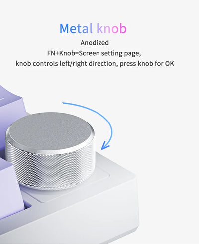 Ajazz AK820/AK820Pro Gaming Mechanical Keyboard Bluetooth 5.1/Wireless/C-Wired Customized Keyboard with Knob Hot Swapping Gasket