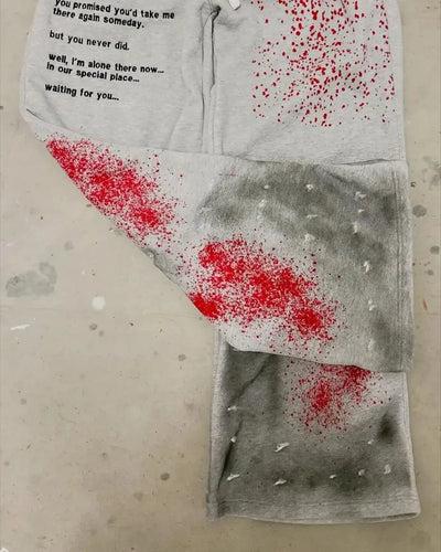 Harajuku Street Dirty style Fashion Double Waist Pants Men Women High waisted Jogger Drawstring Sweatpants Loose Cargo Trousers