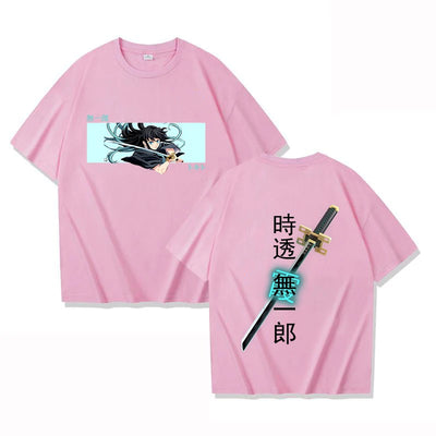 New Anime Tokitou Muichirou Print T Shirt Women Men Short Sleeve Tops Tees Summer Fashion Loose Casual T-shirt