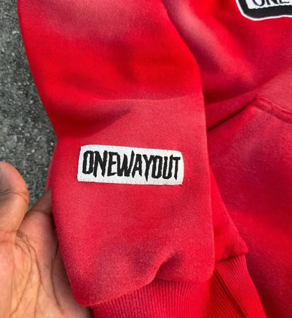 New retro punk oversized men hoodie sweatshirt Harajuku hip-hop high street pattern zipper sweatshirt men and women Y2K