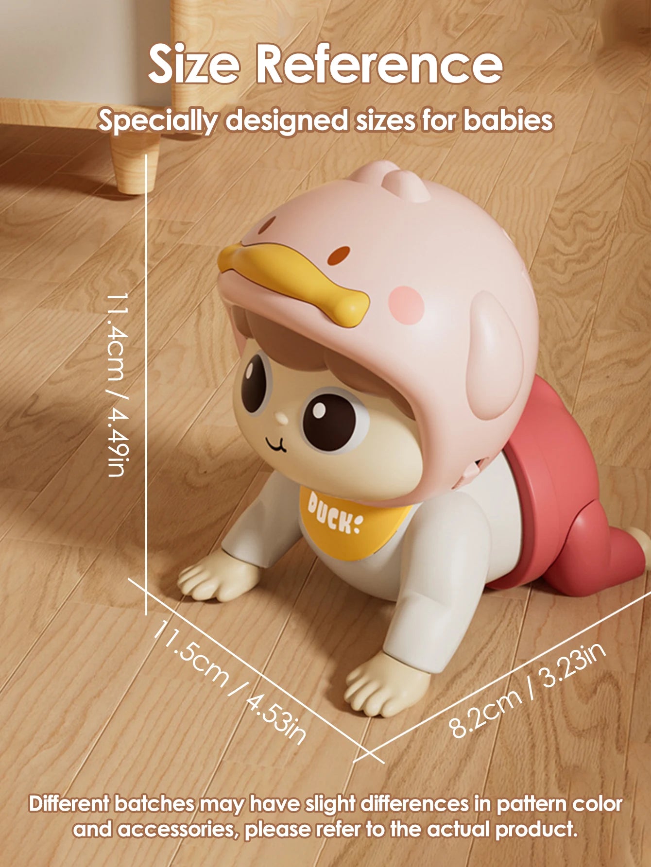 1 crawling doll baby toy with music, aged 0-1, learning crawling guidance and head up training