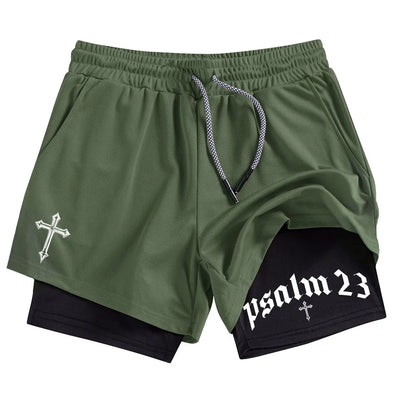 Men Performance Shorts Cross Print Summer Basketball Gym Shorts Summer Sports Fitness Workout Jogging Running Short Pants