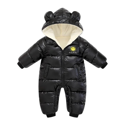 2025 Baby Winter Snowsuit Plus Velvet Waterproof No-wash Baby Boy Jumpsuit Newborn Romper Baby Girl Overalls Infant Coat Clothes