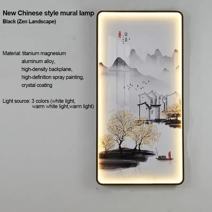 VIOLET Modern Picture Wall Light LED Chinese Creative Simple Mural Sconce Lamp For Home Living Room Study Corridor Decor