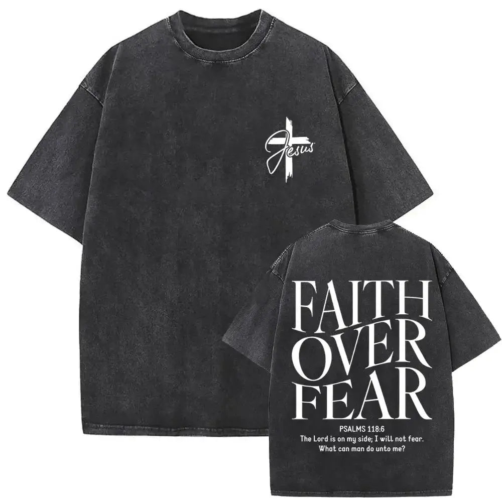 Christian Religious Jesus Forgive Them Father Vintage Washed Y2k Tshirt Men Clothing New in Top & Tees Mens T-Shirt 61327