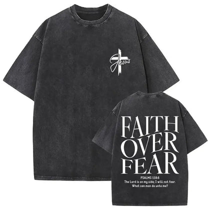 Christian Religious Jesus Forgive Them Father Vintage Washed Y2k Tshirt Men Clothing New in Top & Tees Mens T-Shirt 61327