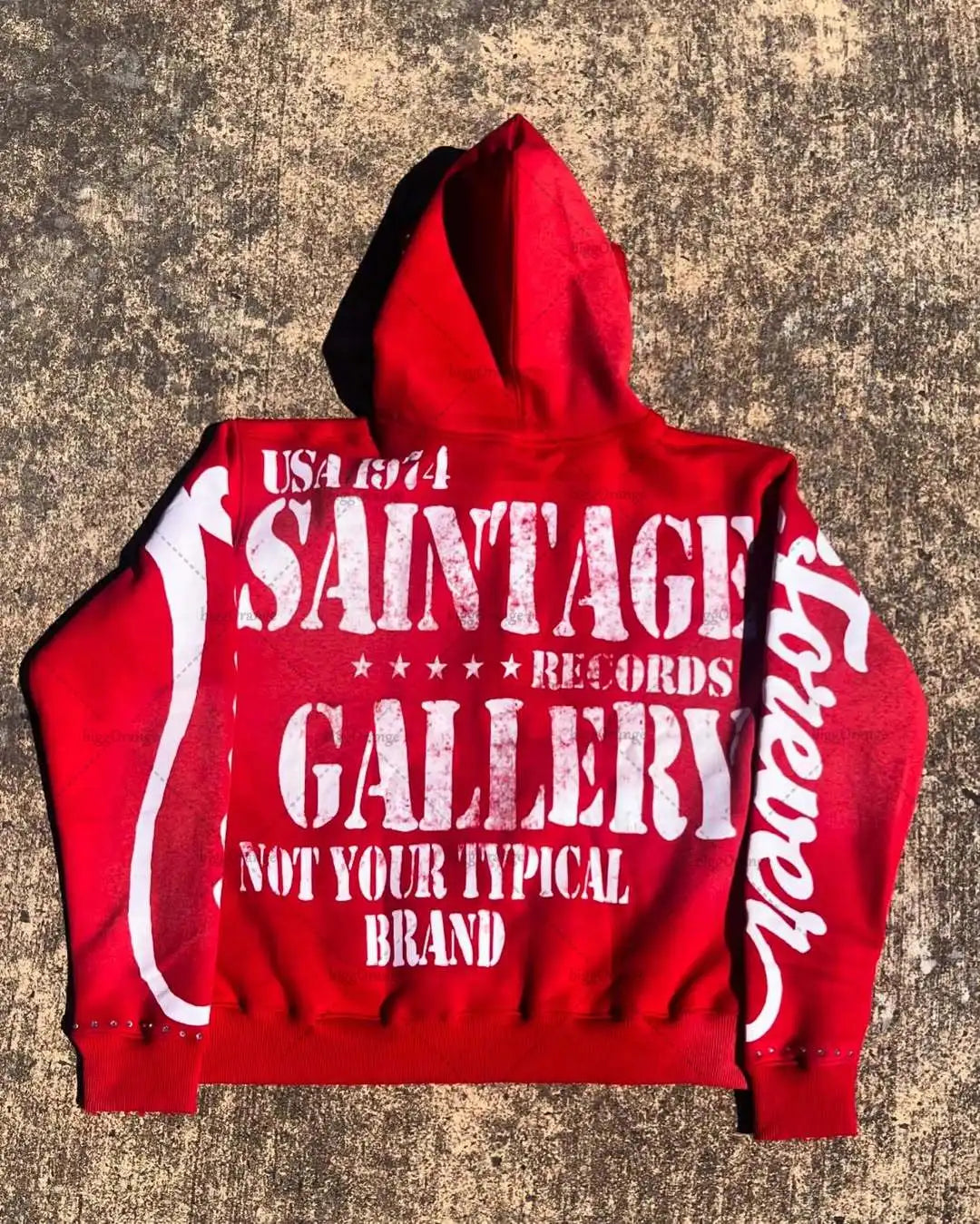 Casual Fashion Harajuku Letter Print Oversized Zipper Hoodie Men Y2K 2025 New American Hip-hop Rock Retro Loose Sweatshirt Women