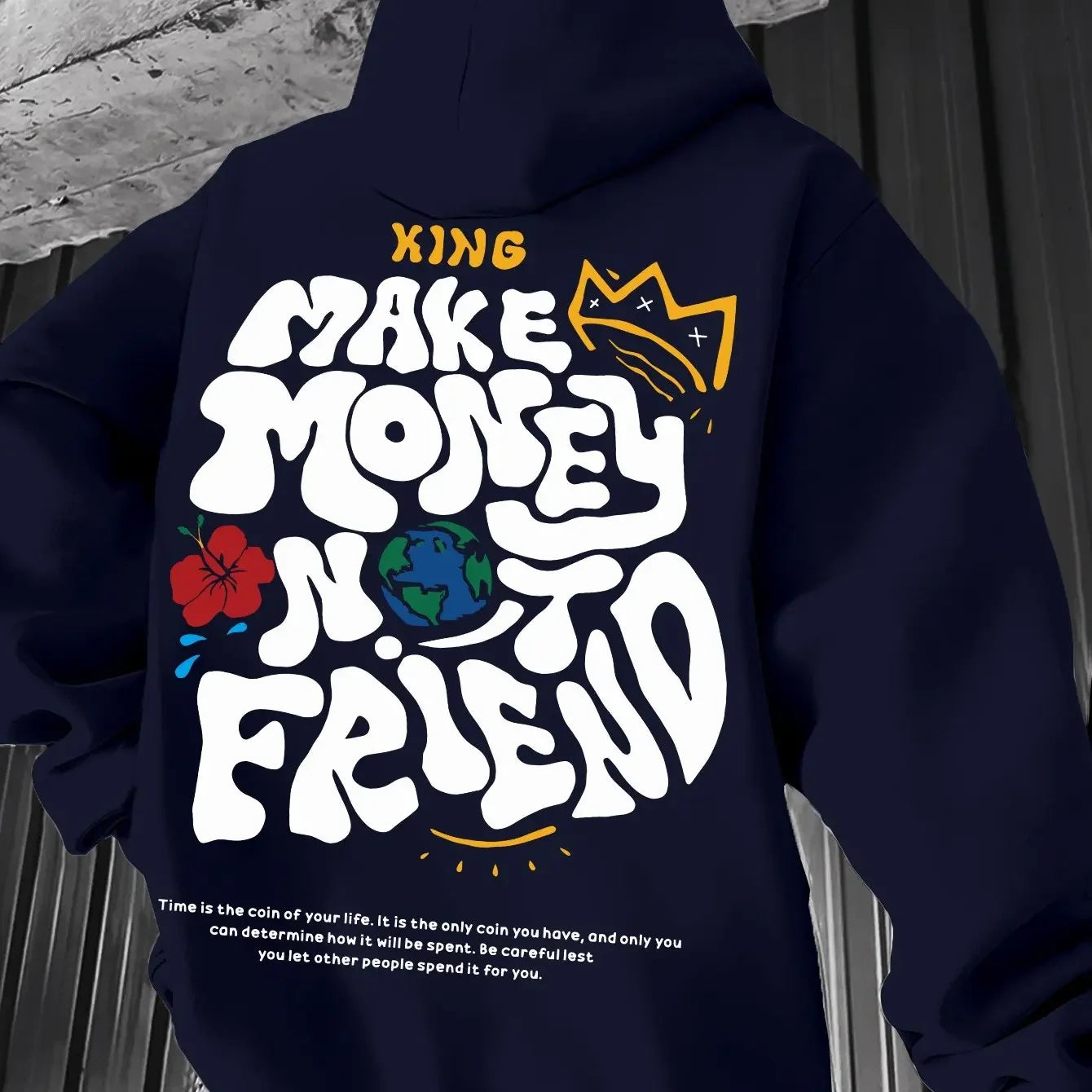 2025  Men's Casual Hoodie, Spring/Autumn Fashion, Geometric Pattern, Knit Fabric, Regular Fit, Polyester, Stretchy, Crew Neck