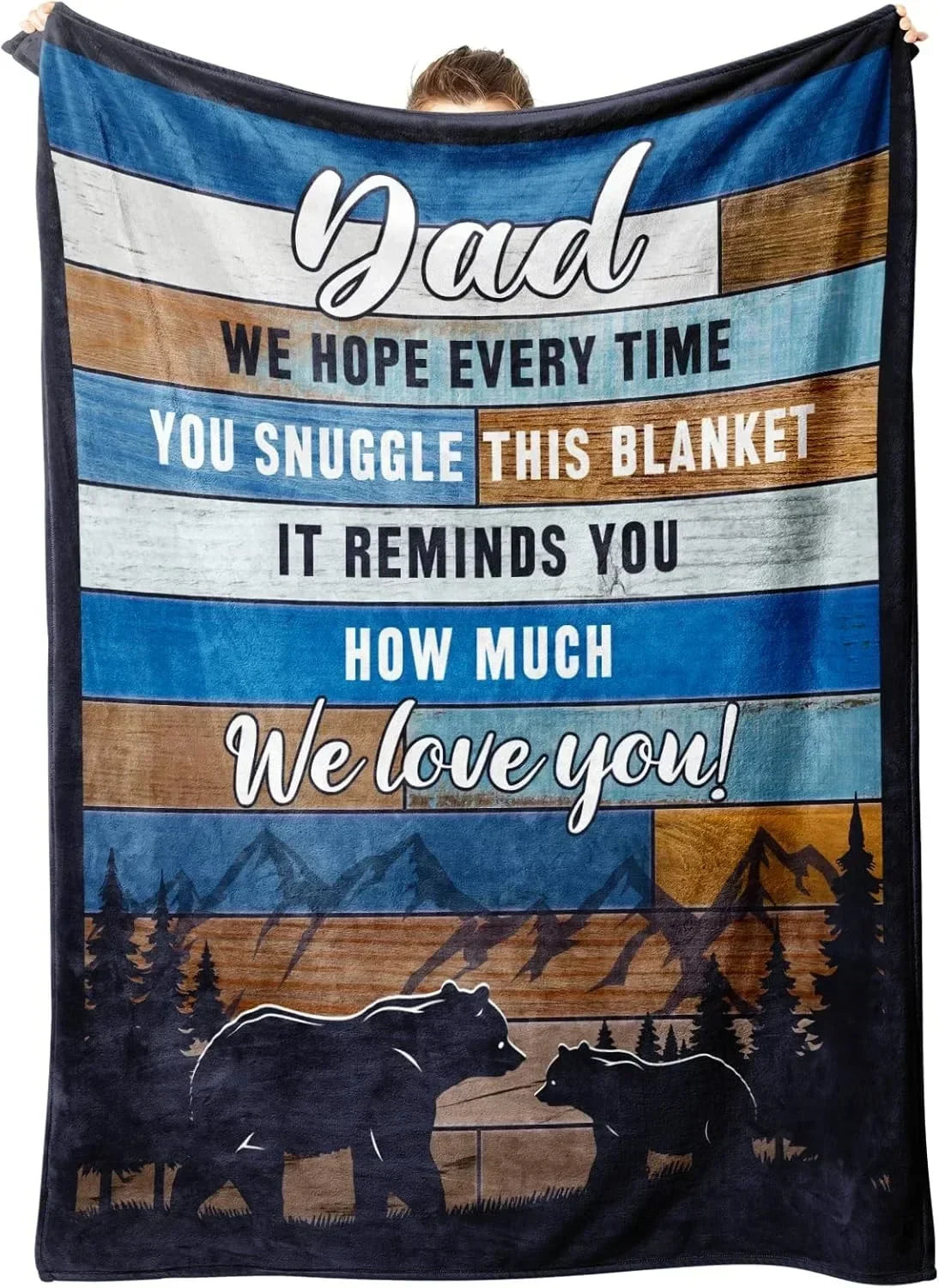 1PC Gift To Dad Thin Blanket for Father's day Anniversary Birthday Mother's Day for Mom Wife Sister Grandma Abuela Soft Throw