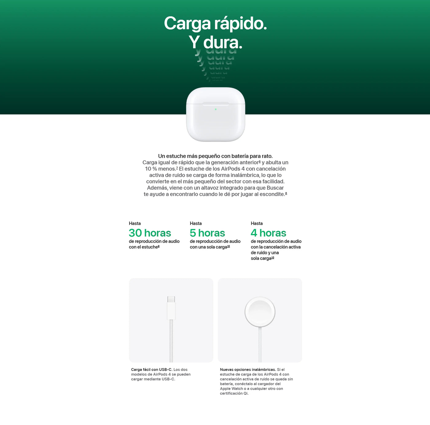 For Apple AirPods 4 (supports active noise cancellation) equipped with MagSafe charging case (USB-C), fourth generation Bluetooh