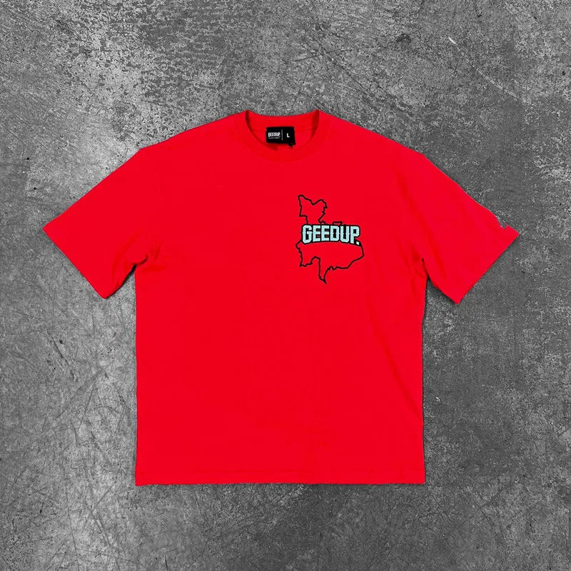 High Street Harajuku Letter Print Oversized T-shirt Men Hip Hop Retro Casual Streetwear Women Summer Cotton Round Collar Top