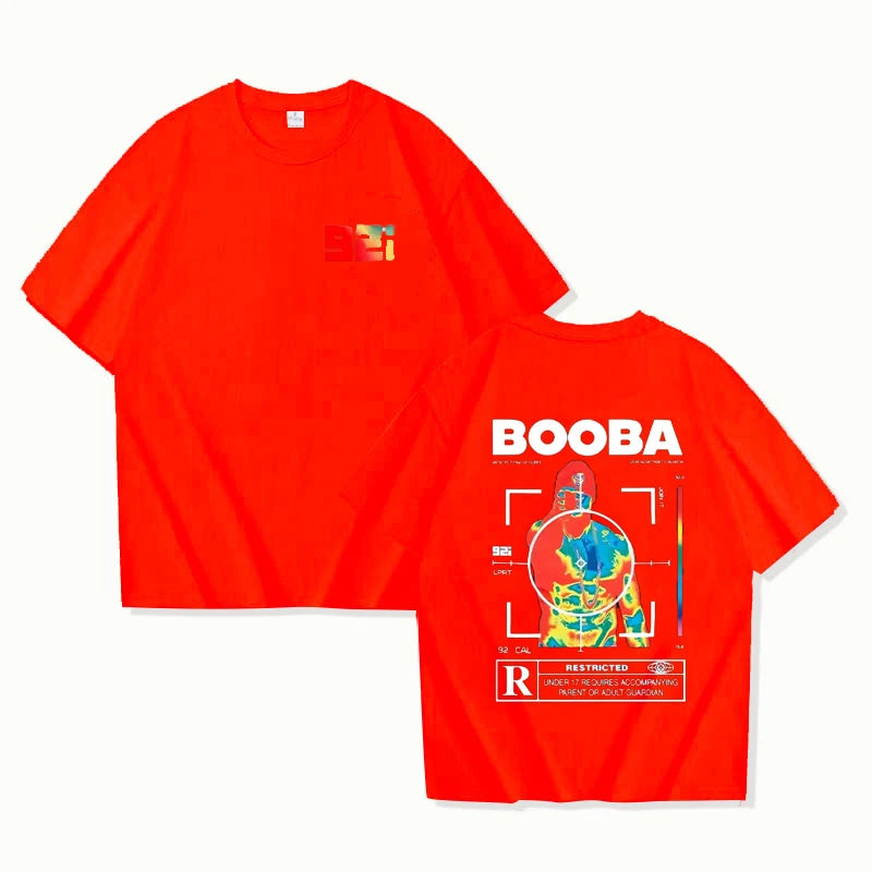 B2O T-shirts Men Fashion BOOBA Printed Short Sleeve T Shirt Women Casual Harajuku Streetwear Tee Tops