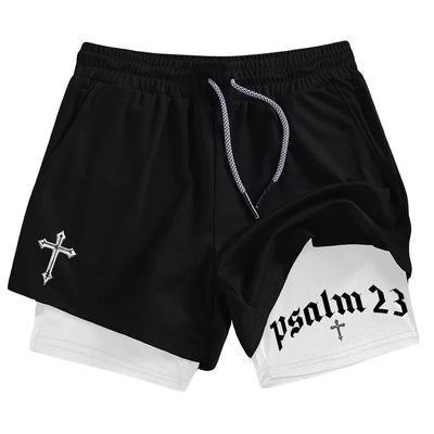 Men Performance Shorts Cross Print Summer Basketball Gym Shorts Summer Sports Fitness Workout Jogging Running Short Pants