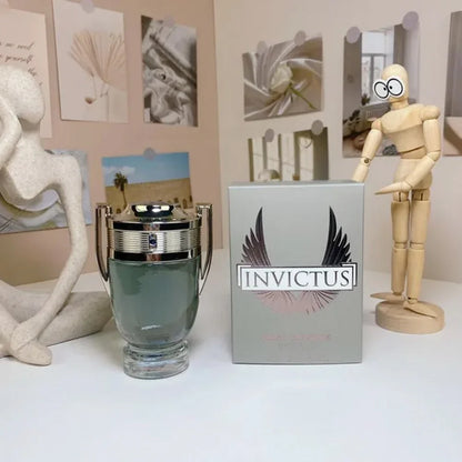 Men's Perfume 100ML 3.4FL.OZ  Woody Aquatic Notes Fresh Ocean Fragrance Spray Parfum Warrior Trophy Perfume Long-lasting Male