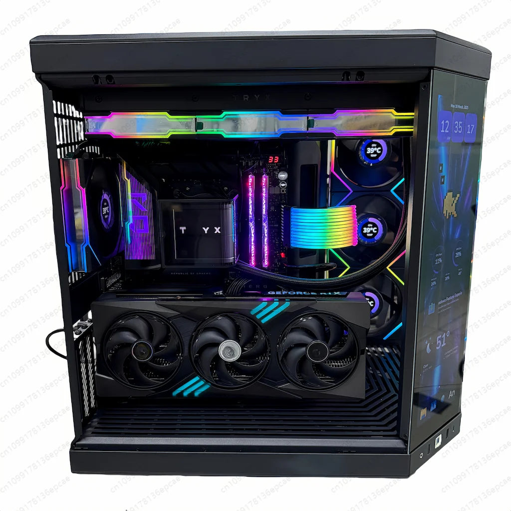 High-End Panoramic Gaming Desktop PC AMD R7 9800X3D RTX 5090 5080 5070 32GB DDR5 2TB NVMe M.2 SSD Win 11/10