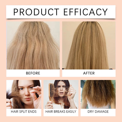 Hoegoa Coconut Hair Care Set Hydrating Curl Elasticity & Volumizing Shampoo/Conditioner,  Moisture-Rich Repair Treatment