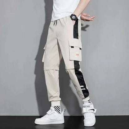 Multi Pocket Drawstring Cargo Pants, Men's Casual Cargo Pants For Summer Autumn Outdoor