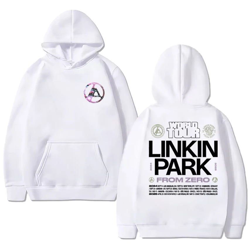 Rock band Linkin Park World Tour Men's Autumn/Winter Hoodie Harajuku Style Fashion Street Warm Long-Sleeved Pullover Clothing