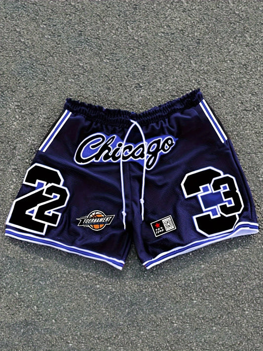 2025 New Men's Fashion Printed Shorts Light Luxury Street Hip Hop Daily Breathable Trend Premium