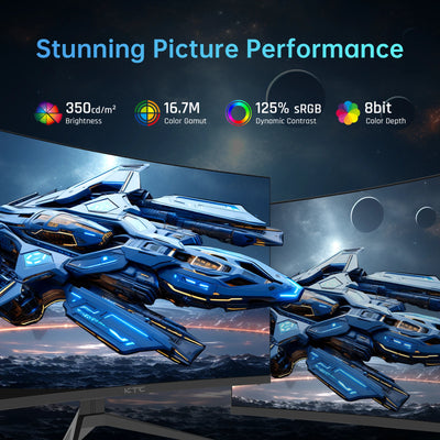 KTC 32 inch 240Hz Curved Gaming Monitor 1500R 1080P 125% sRGB 1ms, Freesync/G-sync HDR10,HDMI/DP/USB Ports VESA,Tilt Adjustable,