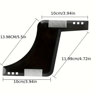 Men Black Plastic Moustache Moulding Comb Straighten Comb Cutter Beard Style Accessories  Anti Detangler Moulding Trimmer Ruler