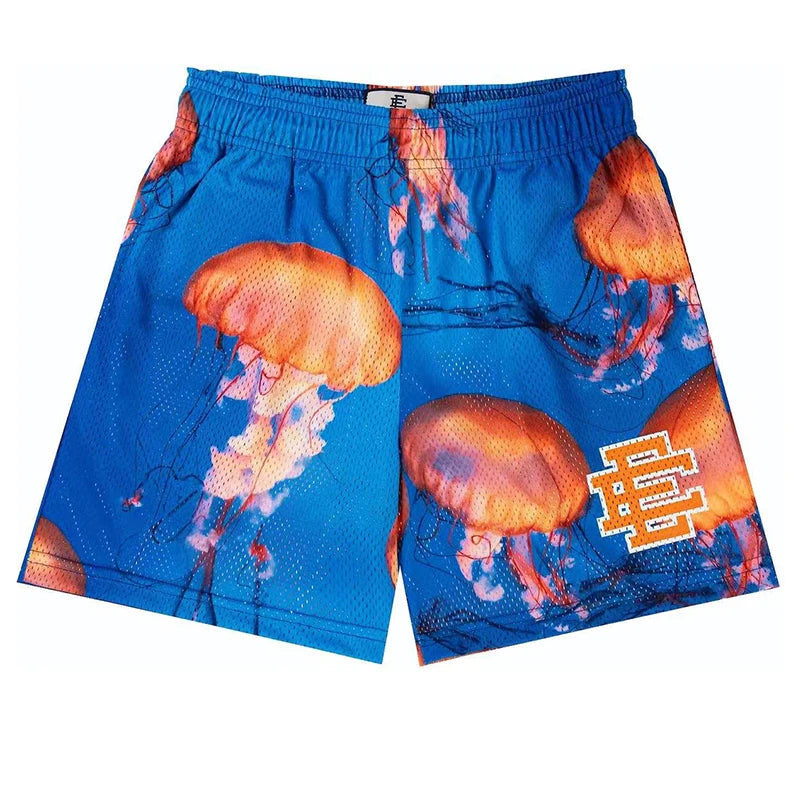 New men's summer Eric Emanuel brand shorts, basketball and football sports shorts, breathable mesh casual shorts ee2