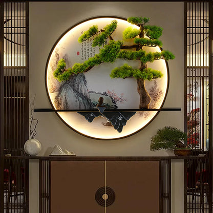 PLLY Modern Wall Picture Light Inside Creative Chinese Landscape Mural Sconces Lamp LED for Home Living Bedroom Study