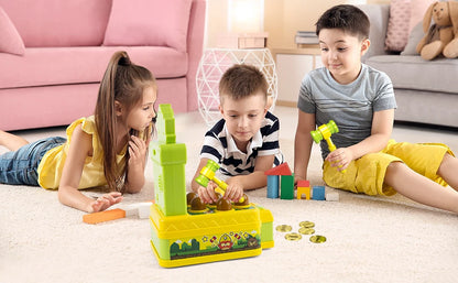 VATOS Mini Coin Operated Arcade Game Bank with 2 Hammers, Interactive Electronic Developmental Toy for Kids Ages 3-6