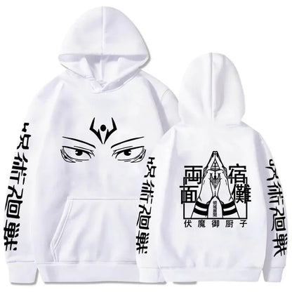 Japanese Anime Print Sweatshirts Jujutsu Kaisen Hoodie Harajuku Autumn Winter Streetwear Clothe Yuji Itadori Plus Size Hoodie