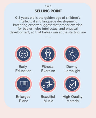 Baby Fitness Stand Music Play Gym Activity Toys Newborn Piano Crawling Blanket Pedal Game Pad Early Education 0-36 Months Gifts